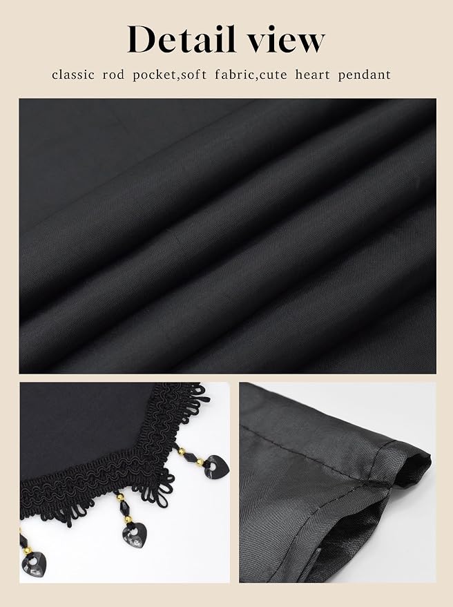 Molaxhome Swag Curtain 51 inch Length Rod Pocket Scalloped Curtain Valance - Image 8