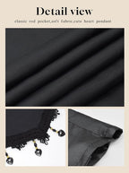 Molaxhome Swag Curtain 51 inch Length Rod Pocket Scalloped Curtain Valance - Image 8