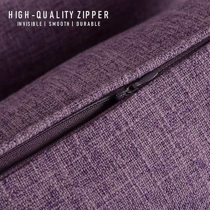 HPUK Linen Throw Pillow Covers Pack of 2, 18x18 Inch Accent Cushion Covers - Image 5
