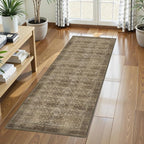 Washable Area Rug 2'6'' x 8' Vintage Traditional Persian Mat by Unknown