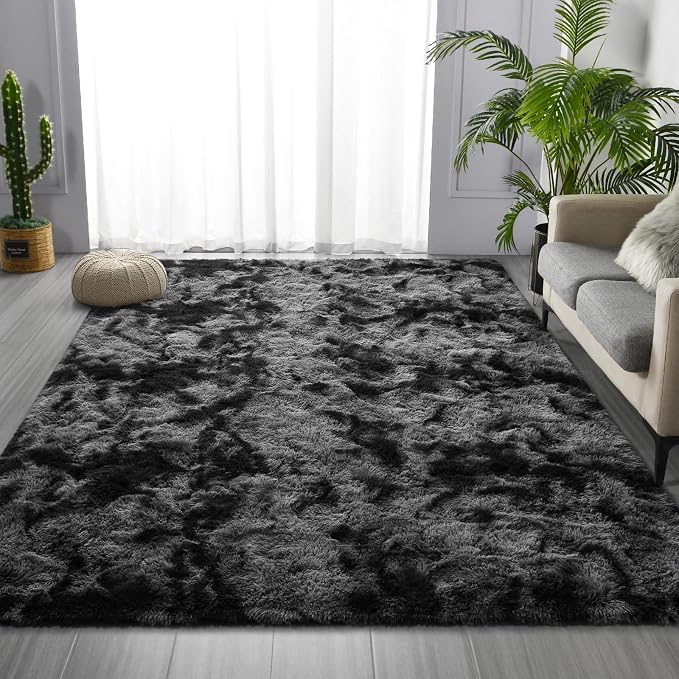Deerhoo Shag Area Rug, 4 X 6 Tie-Dyed Plush Fuzzy Rugs - Image 3