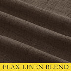 NICETOWN Coffee Vintage Linen 100% Blackout Curtains - Image 8