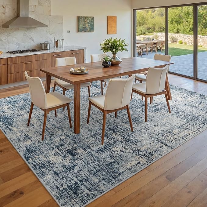 8x10 Area Rugs for Living Room Washable Rug: Anti-Skid Abstract Modern Living - Image 8