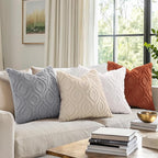 decorUhome Throw Pillow Covers 26x26 Inch Set of 2, Soft Plush Decorative Faux - Image 8
