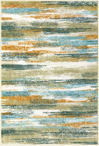 Lansny Modern Abstract 8x10 Large Machine Washable Living Room Rug Non-Slip - Image 9