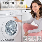 Joydeco White Curtains 84 Inches Long 2 Panels Set, Thermal Insulated Long - Image 6