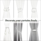 2 Pack Magnetic Curtain Tiebacks Rope Modern Handmade Curtain Tie Backs - Image 5