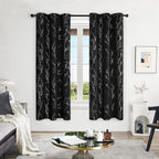 Deconovo Black Blackout Curtains, Thermal Insulated Soundproof Privacy Curtain - Image 3