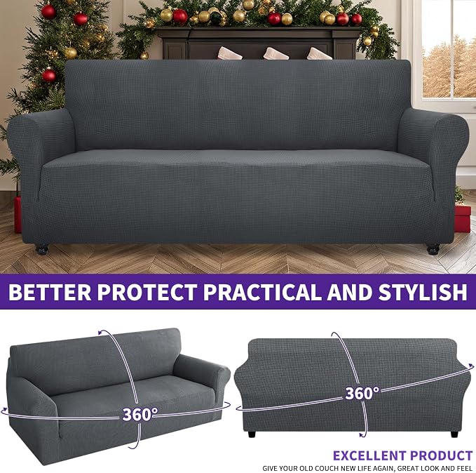 ZNSAYOTX Super Stretch Couch Cover Universal Sofa Covers - Image 2