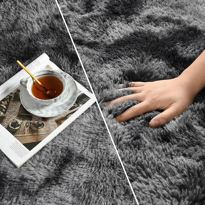 Deerhoo Large Shag Area Rugs 10 x 14, Tie-Dyed Plush Fuzzy Rugs - Image 4