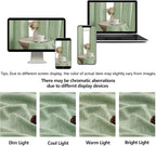 OWENIE Light Green Valances for Windows 1 Pcs, Light Filtering Textured - Image 9