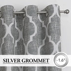 Beauoop 100% Blackout Curtains 108 Inches Long 2 Panels - Image 2