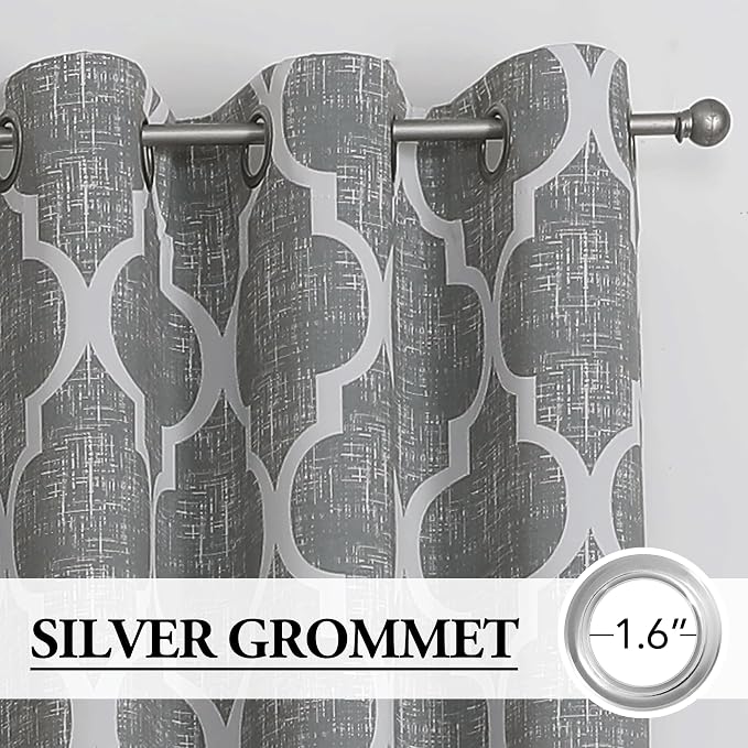 Beauoop 100% Blackout Curtains 45 Inches Long 2 Panels - Image 2