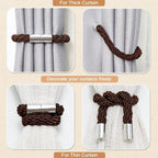 NICEEC 6 Pack Strong Magnetic Curtain Tiebacks Modern Simple Style Drape Tie - Image 6