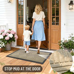 OLANLY Front Door Mat Outside Entrance 29.5x17, Heavy Duty Sturdy Natural - Image 7