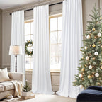 Long Curtain for Living Room 2 Panel Burg Custom 105 Inch Length Light Blocking - Image 2