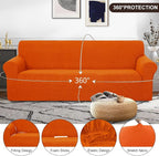 U-NICE HOME 4 Seater Stretch Couch Cover Sofa Cover Washable Sofa Slipcover - Image 3