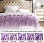 KMUSET Fleece Blanket Twin Size Lilac Lightweight Super Soft Cozy Luxury Bed - Image 6