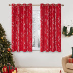 Deconovo Christmas Red Curtains, Soundproof Curtain, 52 x 63 Inch Long by Deconovo