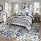 Area Rugs 6x9 for Living Room: Washable Rug Modern Abstract Neutral Soft - Image 2