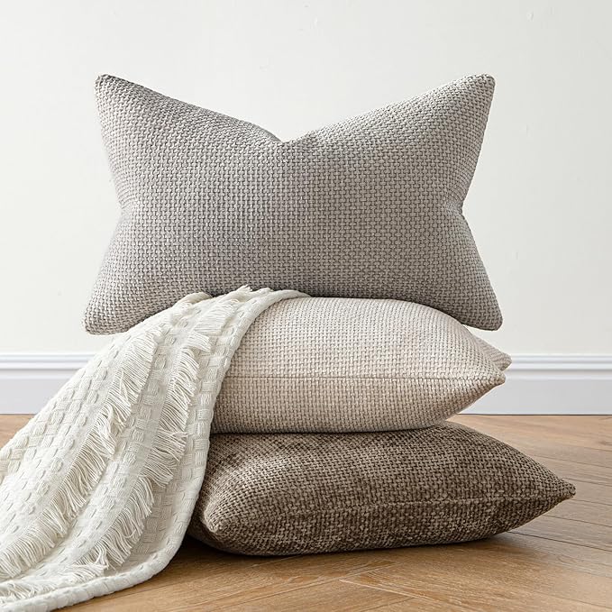 MIULEE Pack of 2 Couch Throw Pillow Covers 20x20 Inch Light Gray Modern Boho - Image 4