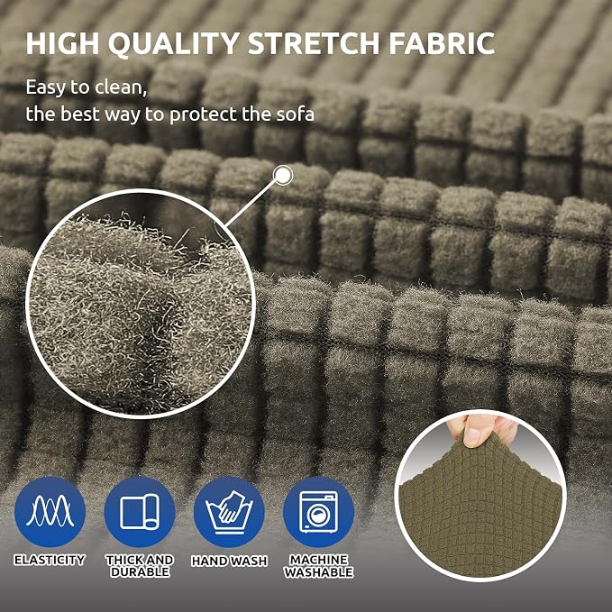 KEKUOU Stretch Sofa Cover Slipcover ，Couch Covers - Image 5