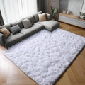 ONASAR White Rugs for Living Room 5x8, Fluffy Shaggy Area Rug for Bedroom by ONASAR