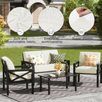 8Pcs Outdoor Cushion Covers, Patio Cushion Covers, Stretch Elastic Slipcovers - Image 4