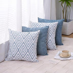 HPUK Decorative Throw Pillow Covers Set of 4 Square Couch Pillows Linen Cushion - Image 5