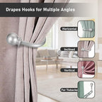 Sumnacon Set of 2 Decorative Curtain Holdbacks, Wall Mounted Aluminum Alloy - Image 7