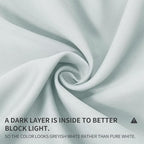 Joydeco Greyish White Custom Solid Single Blackout Curtain - Image 3