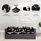 8Pcs Stretch Patio Cushion Covers, Outdoor Couch Covers Replacement, Outdoor - Image 3