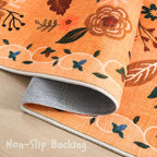 Rugcomf Bedroom Rug 3x5 Rug Washable Area Rug Non Slip Low Pile Boho Floral - Image 3