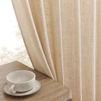 Joydeco Linen Curtains 90 Inch Length 2 Panel Sets, Light Filtering Curtains - Image 7