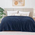 BEDELITE Fleece Blanket King Size – 3D Ribbed Jacquard Soft and Warm Decorative - Image 2