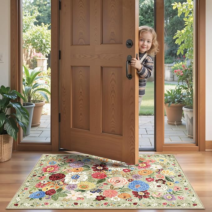 2x4 Entryway Runner Rugs, Non Slip Washable Rugs - Image 2