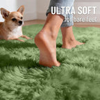 OLANLY Area Rugs for Living Room Bedroom, Machine Washable 4x5.9 ft Soft Fluffy - Image 4