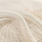OVZME 2 Panels Cream Sheer Curtains 54 Inches Length Window Treatment - Image 2