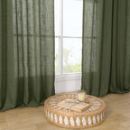 LAMIT Olive Green Linen Curtains - Image 9