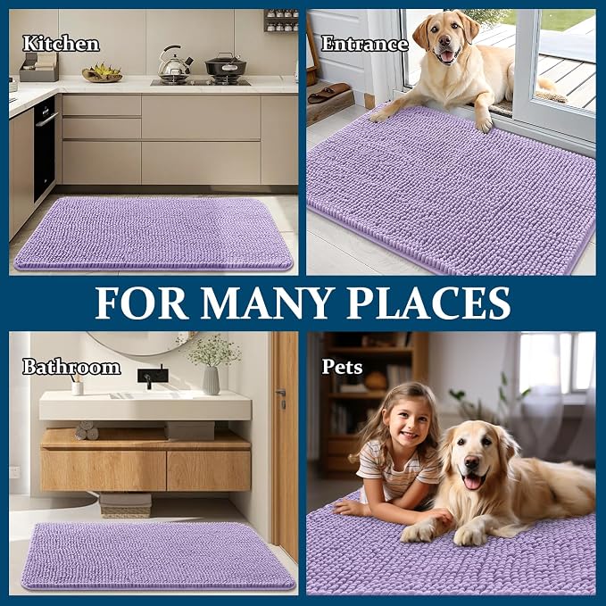 OLANLY Dog Door Mat for Muddy Paws 70x46, Absorbs Moisture and Dirt, Absorbent - Image 8