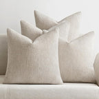 MIULEE Pack of 4 Couch Throw Pillow Covers 20x20 Inch Cream Soft Decorative by MIULEE