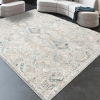 8x10 Area Rugs for Living Room, Machine Washable Non Slip Vintage Retro Rugs - Image 2