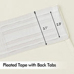 MIULEE Cream Back Tab Blackout Curtains 108 Inch Long 2 Panels Set - Image 4