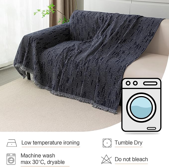 MYSKY HOME Couch Covers for 2 Cushion Couch Sofa, Chenille L Shape Sectional - Image 6