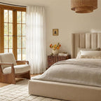 NICETOWN Semi Sheer Linen Curtains 84 inches Long 2 Panels Set - Image 8