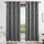 Deconovo Blackout Curtains 84 Inches Long, Light Gray Drapes - Image 2