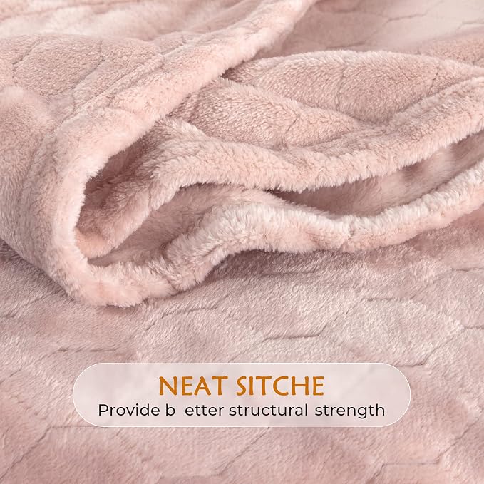 TOONOW Fleece Blanket Textured Fuzzy Plush Throw Blanket Twin Size 60" x 80" - Image 5