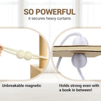 Hion Magnetic Curtain Tiebacks Beige 2pcs, Curtain Tiebacks Buckles Holdbacks - Image 5