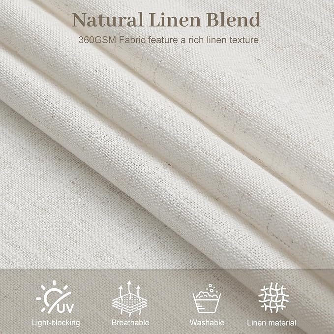 IVAPUPU 108 Inch Linen Blend Curtains - Image 7