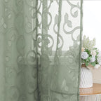 OWENIE Furman Sheer Sage Green Curtains 90 inches Long - Image 7